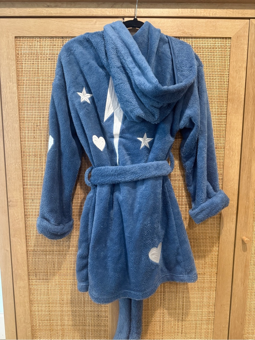 WILDFOX Soft Blue Robe with Stars & Lightning Design NEW